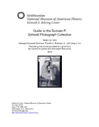 Guide to the Duncan P. Schiedt Photograph Collection