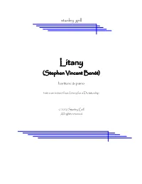 Litany (Stephen Vincent Benét)