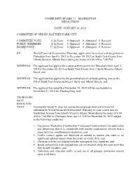Manhattan Resolution Date: January 24, 2012 Committee