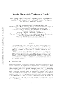 On the Planar Split Thickness of Graphs∗