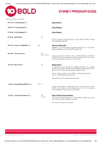 Sydney Program Guide