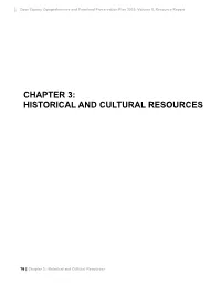 Chapter 3, Historical and Cultural Resources