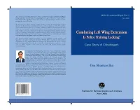 Combating Left Wing Extremism: Is Police Training Lacking? | 1