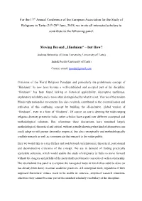 Hinduism“ – but How?