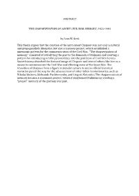 Abstract the Chapaevization of Soviet Civil War Memory