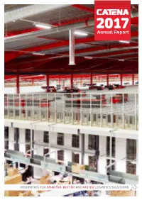Annual Report Time and Location: the Annual General Meeting (AGM) of Catena AB (Publ) Will Be Held on Tuesday, 26 April, at 04:00 P.M