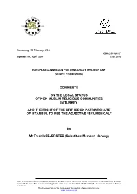 Comments on the Legal Status of Non-Muslim