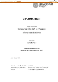 Compounds in English and Russian