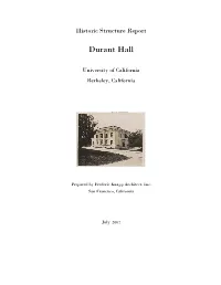 Historic Structure Report