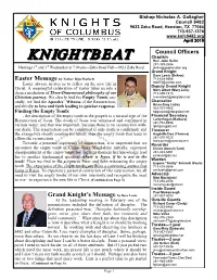 KC 8482 April 2019 Knightbeat Newsletter