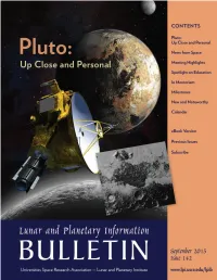 Pluto: up Close and Personal