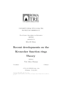 Recent Developments on the Kronecker Function Rings Theory