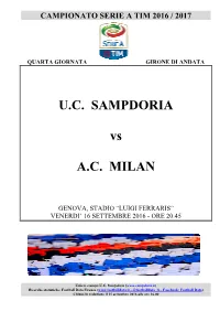 Sampdoria-Milan