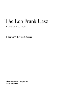 The Leo Frank Case REVISED EDITION