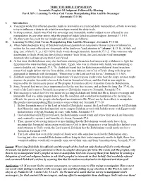 THRU the BIBLE EXPOSITION Jeremiah: Prophet of Judgment