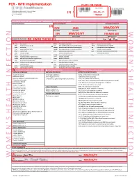 Womens Health Requisition Forms