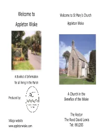 Appleton Wiske – Welcome Booklet 2017