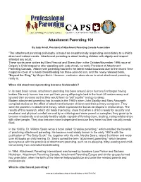 Attachment Parenting 101