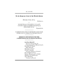 Brief in Opposition for the Commonwealth of Massachusetts ______