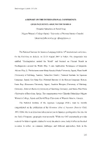 GEOLINGUISTICS AROUND the WORLD Chitsuko