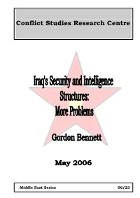 Iraq's Security and Intelligence Structures