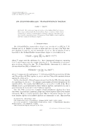On Gelfand-Kirillov Transcendence Degree