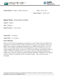Report Name: Grain and Feed Update