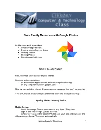 Store Family Memories with Google Photos