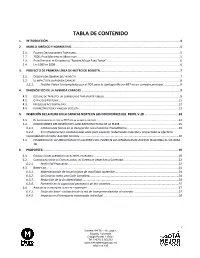 Tabla De Contenido 1
