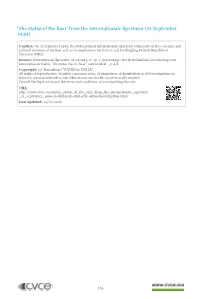 'The Status of the Saar' from the Internationale Spectator
