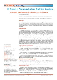 Aromatic Substitution Reactions: an Overview