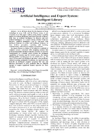 Artificial Intelligence and Expert System: Intelligent Library