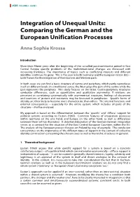 Comparing the German and the European Unification Processes