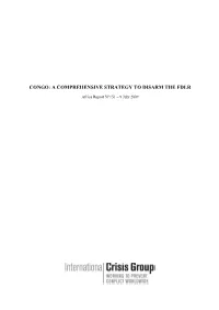 Congo: a Comprehensive Strategy to Disarm the Fdlr