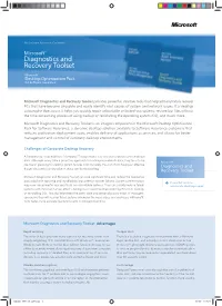 Diagnostics and Recovery Toolset