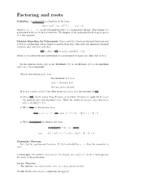 Factoring and Roots