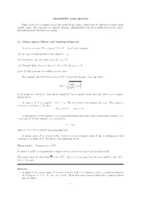 GEOMETRY and GROUPS These Notes Are to Remind You of The