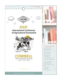 Iaae-Agecon.Org INSIDE THIS ISSUE