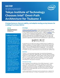 (Intel® OPA) for Tsubame 3