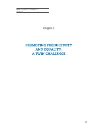 Promoting Productivity and Equality: a Twin Challenge