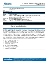 Recombinant Human Nidogen-1/Entactin Catalog Number: 2570-ND