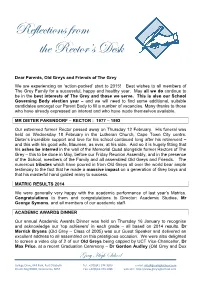 Reflections from the Rector's Desk