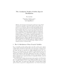 The Conductor Model of Online Speech Modulation