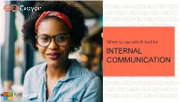 When to Use What Tool for Internal Communication E-Book
