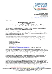 15 June 2021 Mission and Pastoral Measure 2011 the Bishop of St