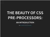 AN INTRODUCTION by Enrique Canals / @Ecanals ENRIQUE CANALS