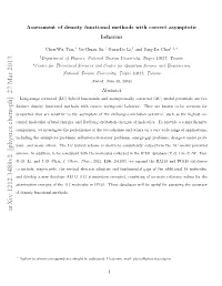 Assessment of Density Functional Methods with Correct Asymptotic