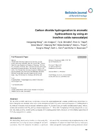 Carbon Dioxide Hydrogenation to Aromatic Hydrocarbons by Using an Iron/Iron Oxide Nanocatalyst