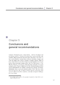 Chapter 5 Conclusions and General Recommendations