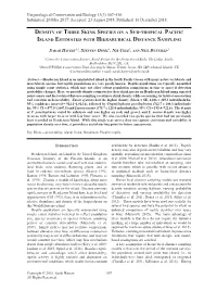 Density of Three Skink Species on a Sub-Tropical Pacific Island Estimated with Hierarchical Distance Sampling